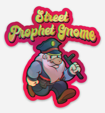 Pink Holo Gnome Sticker